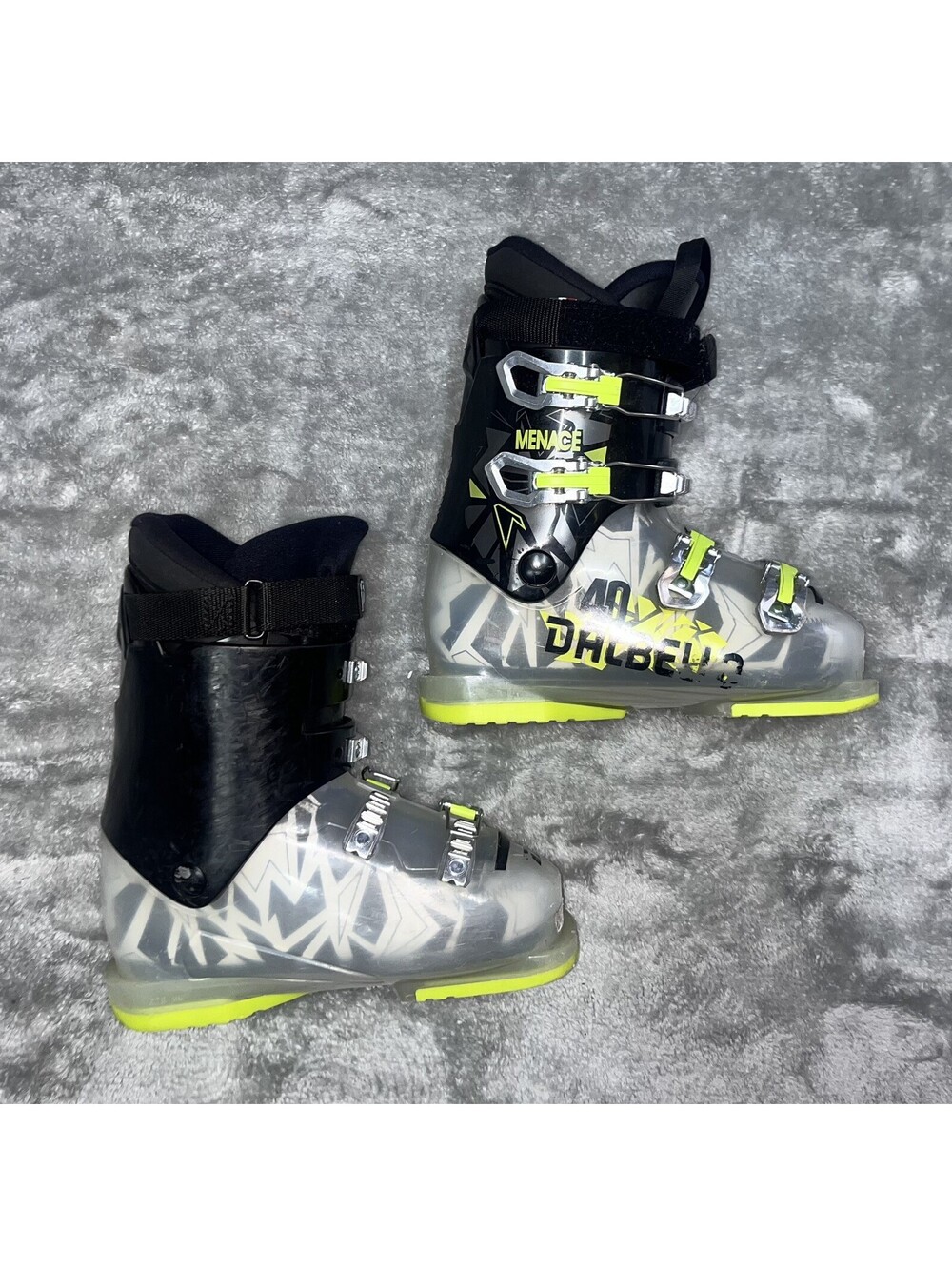 Dalbello Menace 4.0 Jr Junior Ski Boots Size 27.5 (279mm) US Kids Green Black
